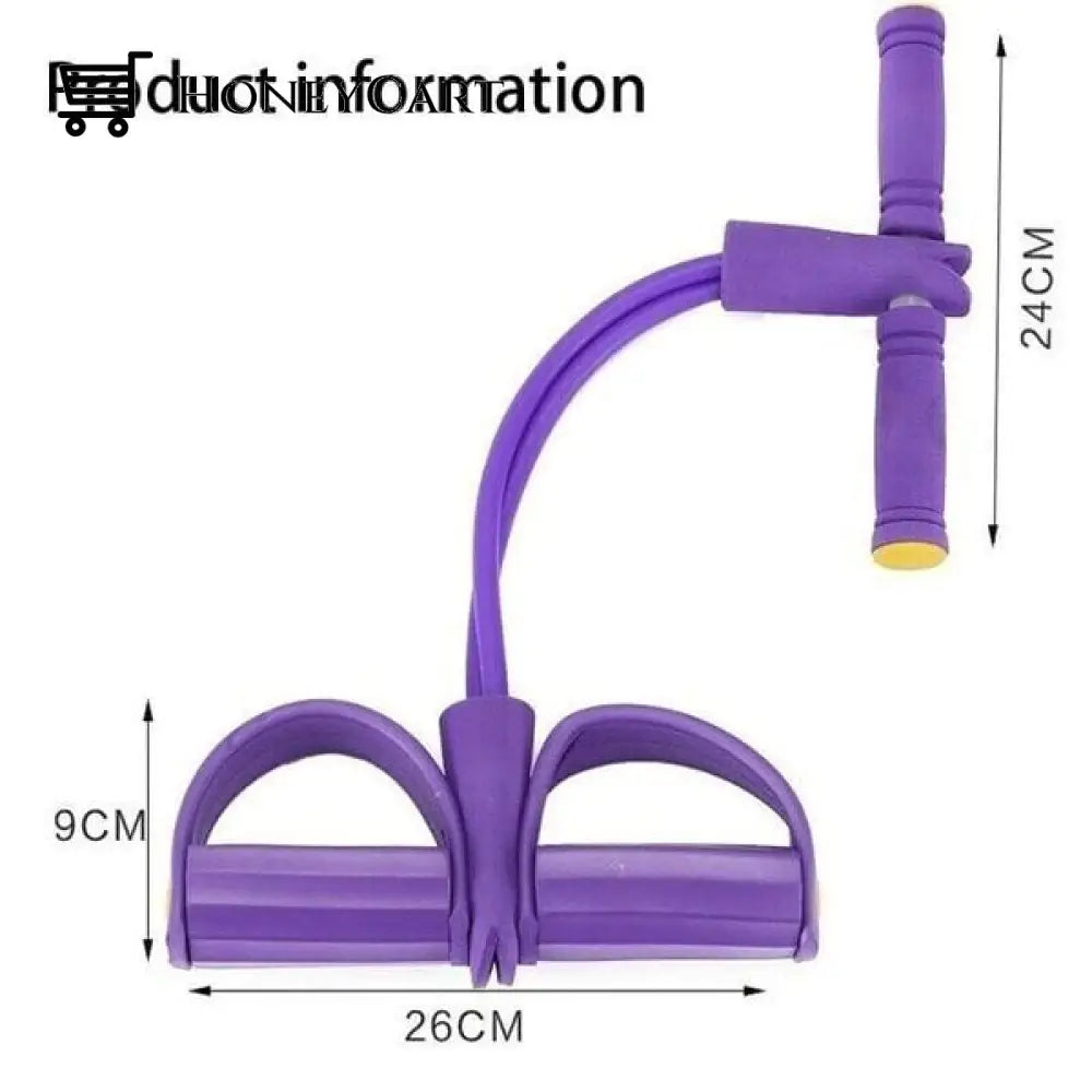 32 Fitness Resistance Bands-4 Tube Pedal Ankle Puller Purple / 1