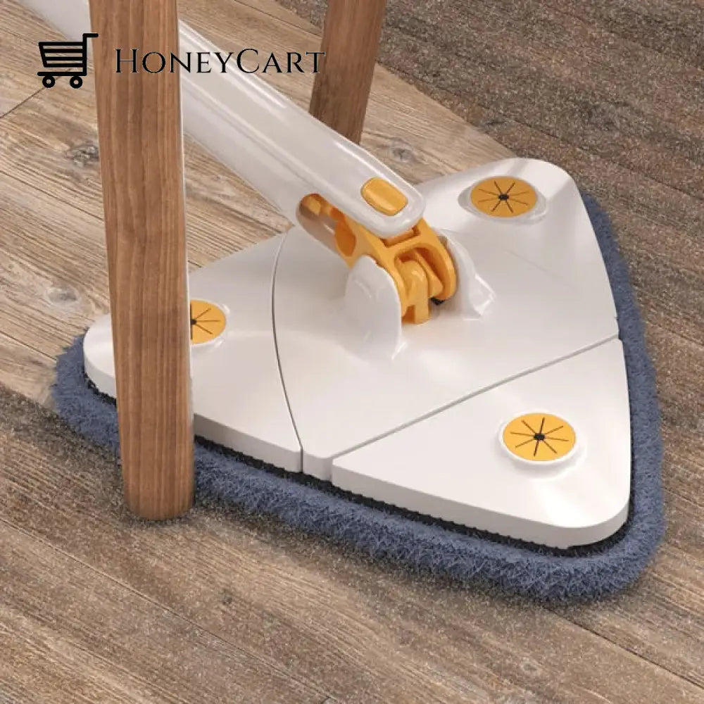 360° Rotatable Adjustable Cleaning Mop White / Triangle Mop Set (Including 1 Cloth) Tool