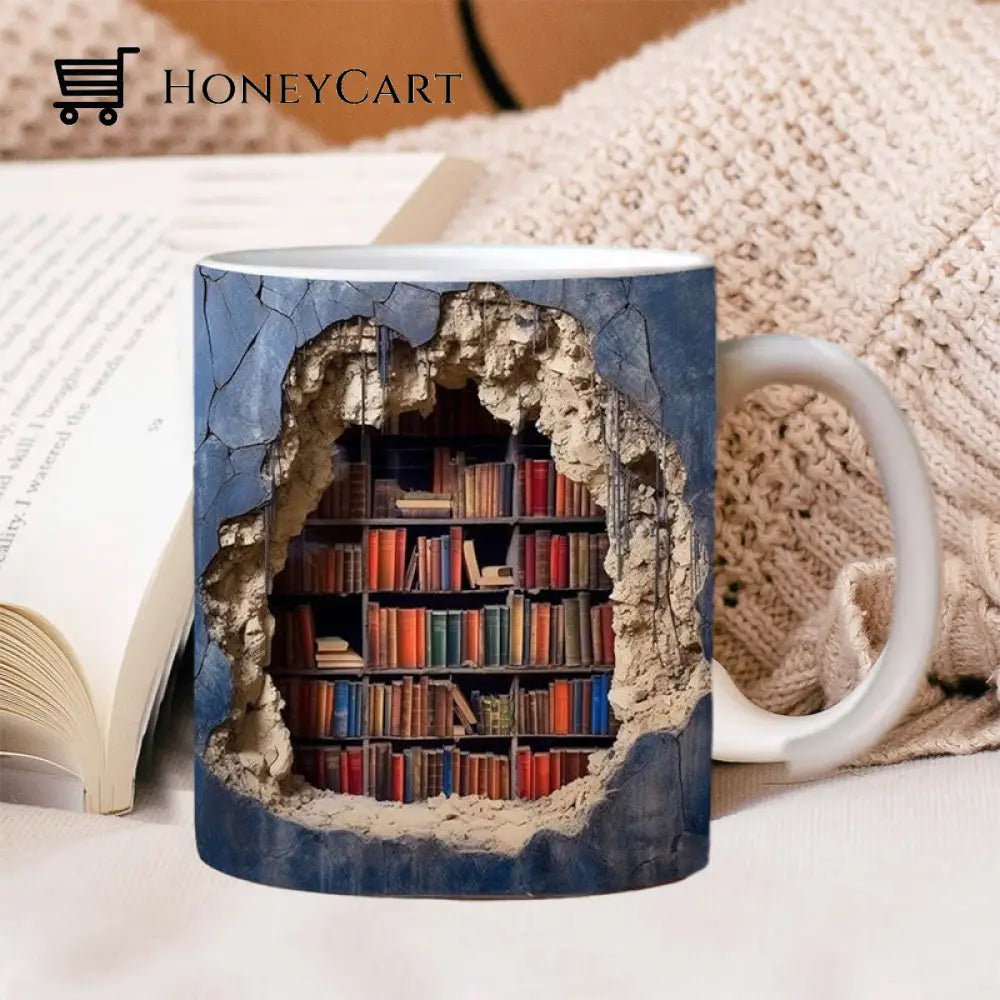 3D Bookshelf Mug