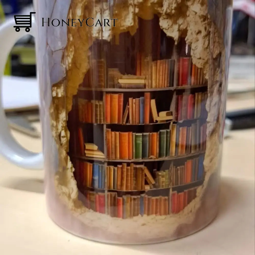 3D Bookshelf Mug