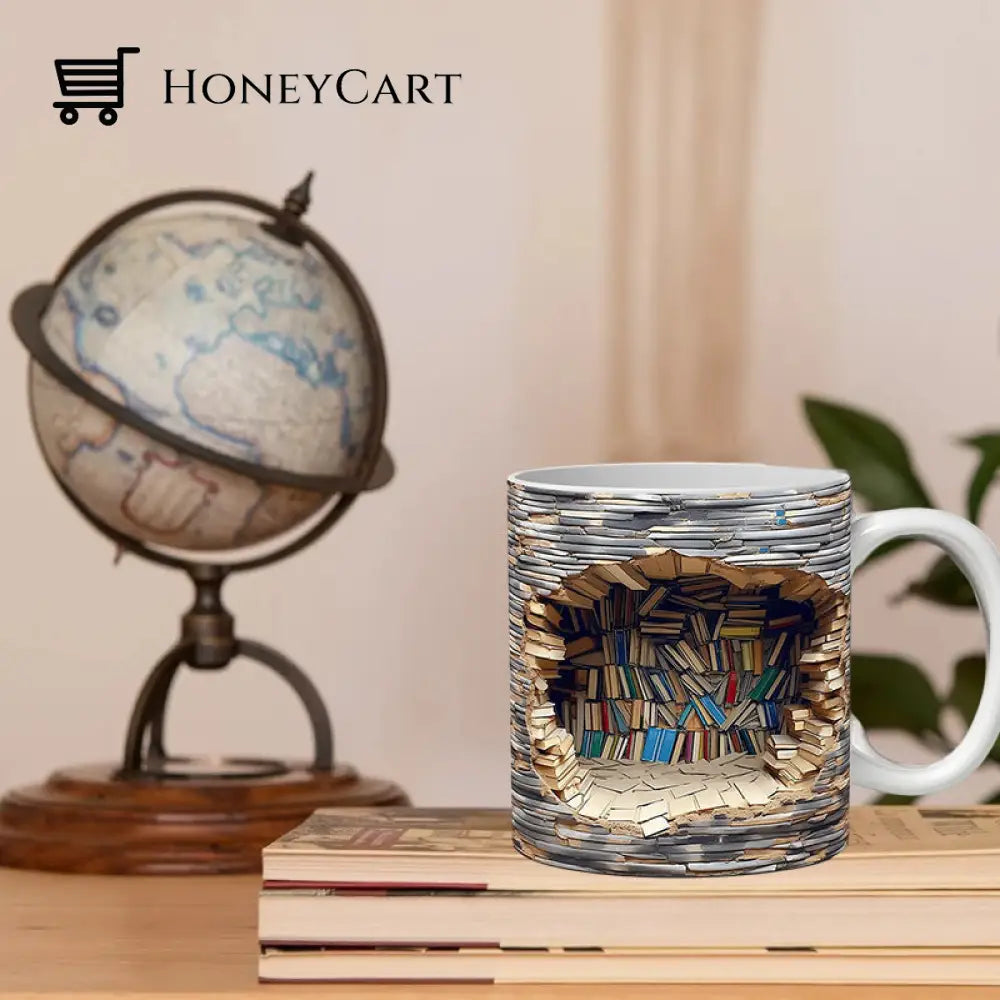 3D Bookshelf Mug