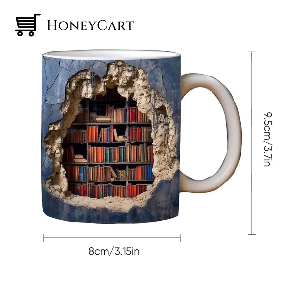 3D Bookshelf Mug
