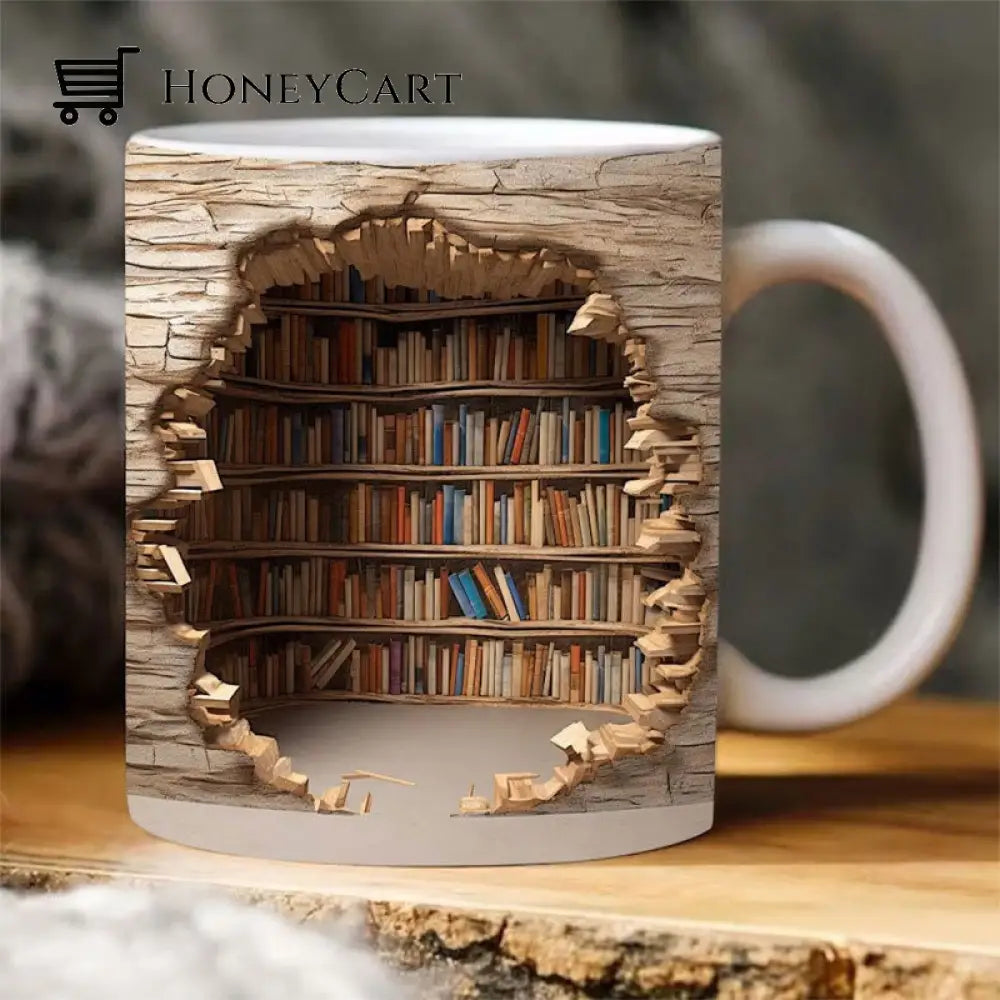 3D Bookshelf Mug
