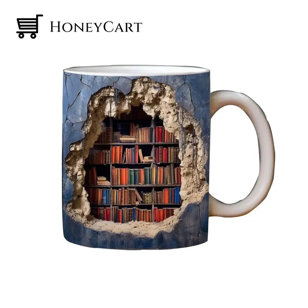 3D Bookshelf Mug