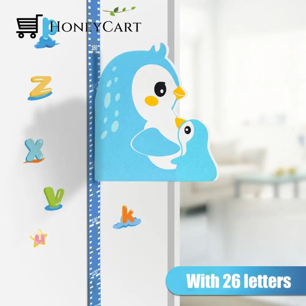 3D Cartoon Kids Height Sticker Penguin