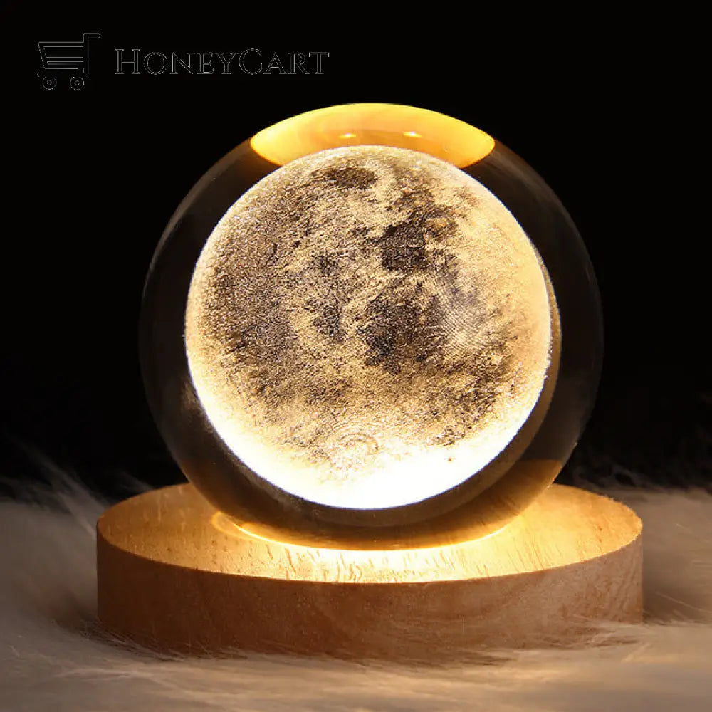 3D Planet Crystal Ball Moon