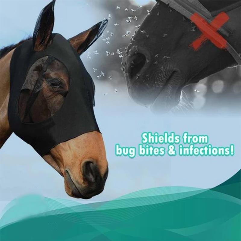 Anti-Fly Mesh Equine Mask for Horse