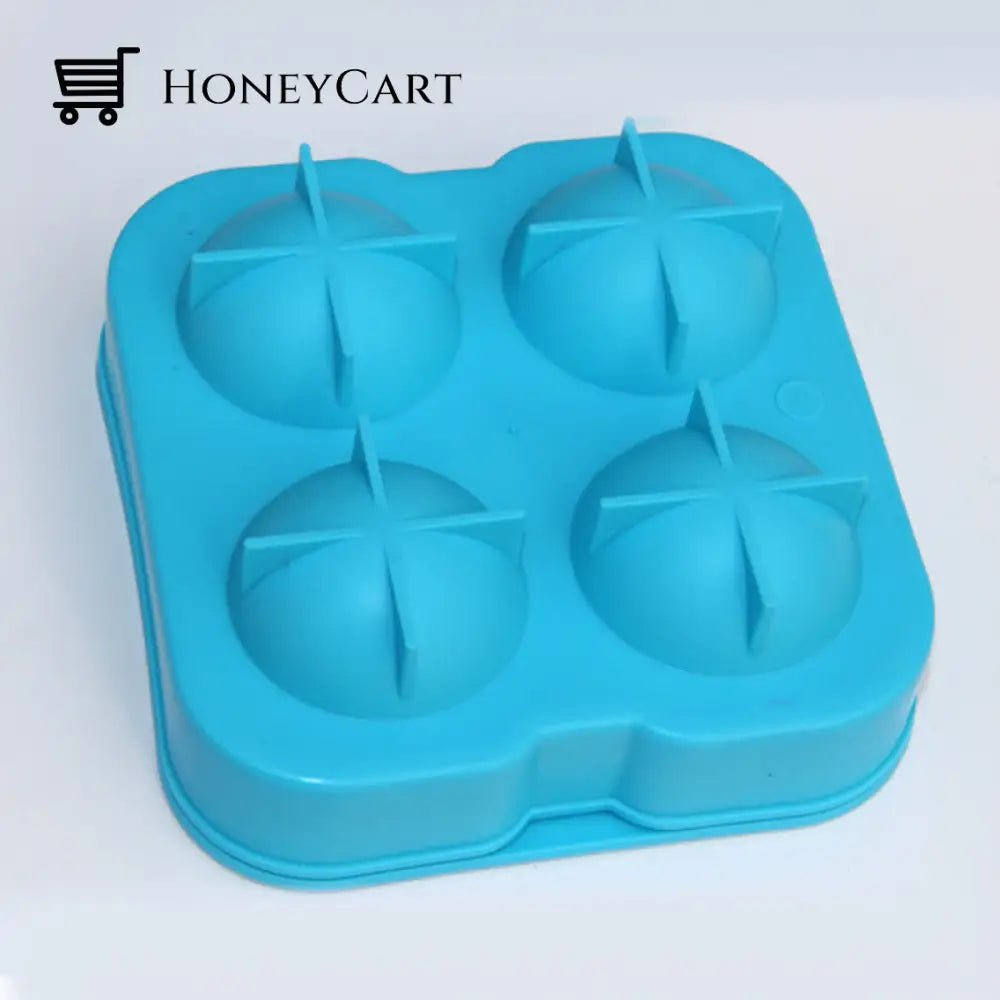 3Pcs Ice Cube Ball Maker Mold Blue