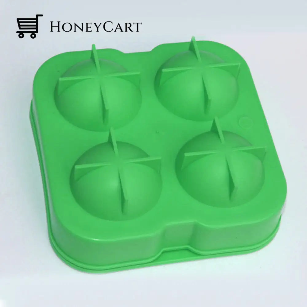 3Pcs Ice Cube Ball Maker Mold Green