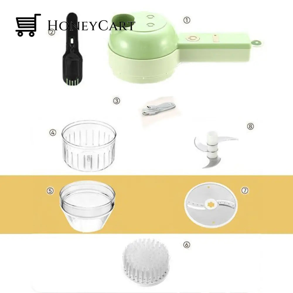 4 In 1 Portable Electric Vegetable Cutter Set