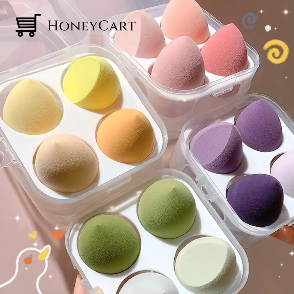 4 Pcs Makeup Blender Sponge Set