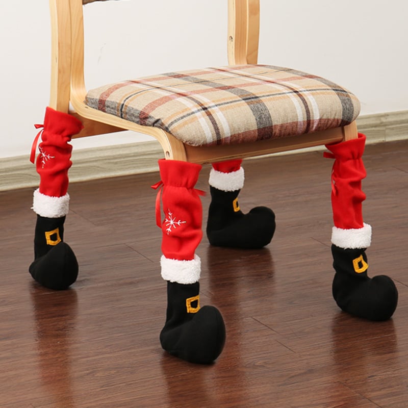 Christmas Chair Leg Covers (Santa Boot Design)