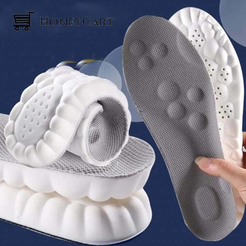 4D Shoe Insoles Us Womens 4-5 / Mens 3-4 Gray