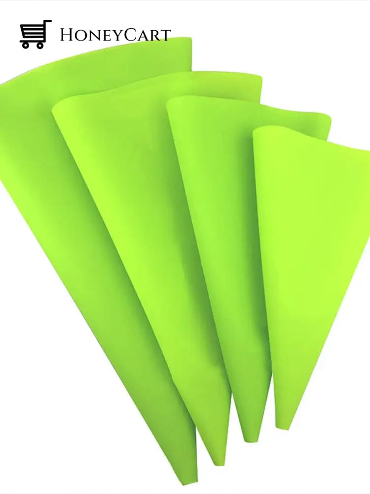 4Pcs Diy Reusable Pastry Icing Bag 4Pcs Green Kitchen Utensil Sets
