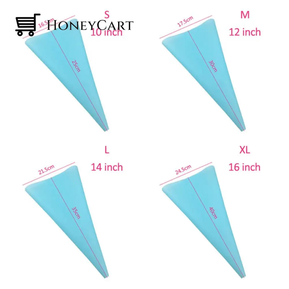 4Pcs Diy Reusable Pastry Icing Bag Kitchen Utensil Sets