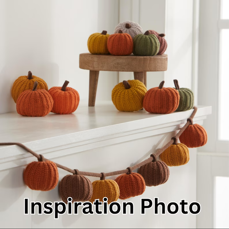 🍁 Knit Pumpkins Set of 3