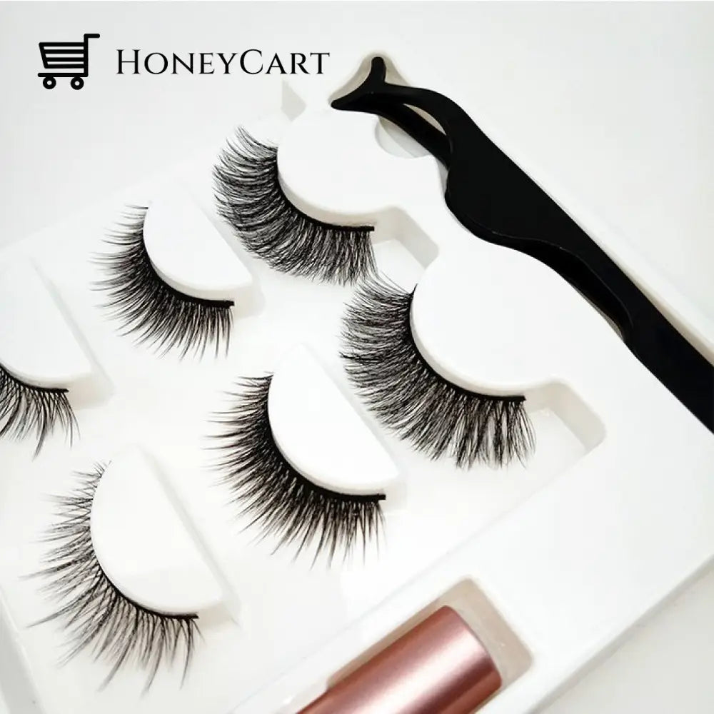 5 Pairs Magnetic Eyeliner And Eyelashes Kit