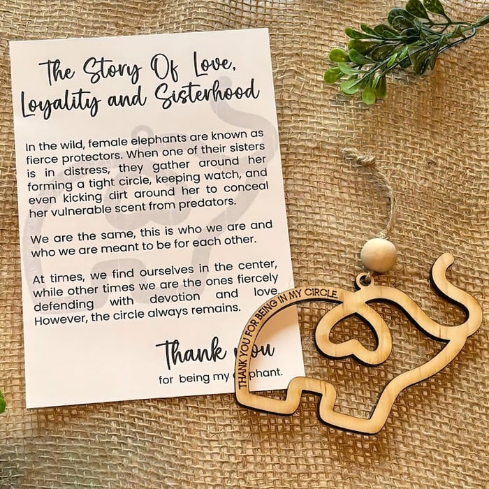 Generouslyed Friendship Gift • Sisterhood Elephant