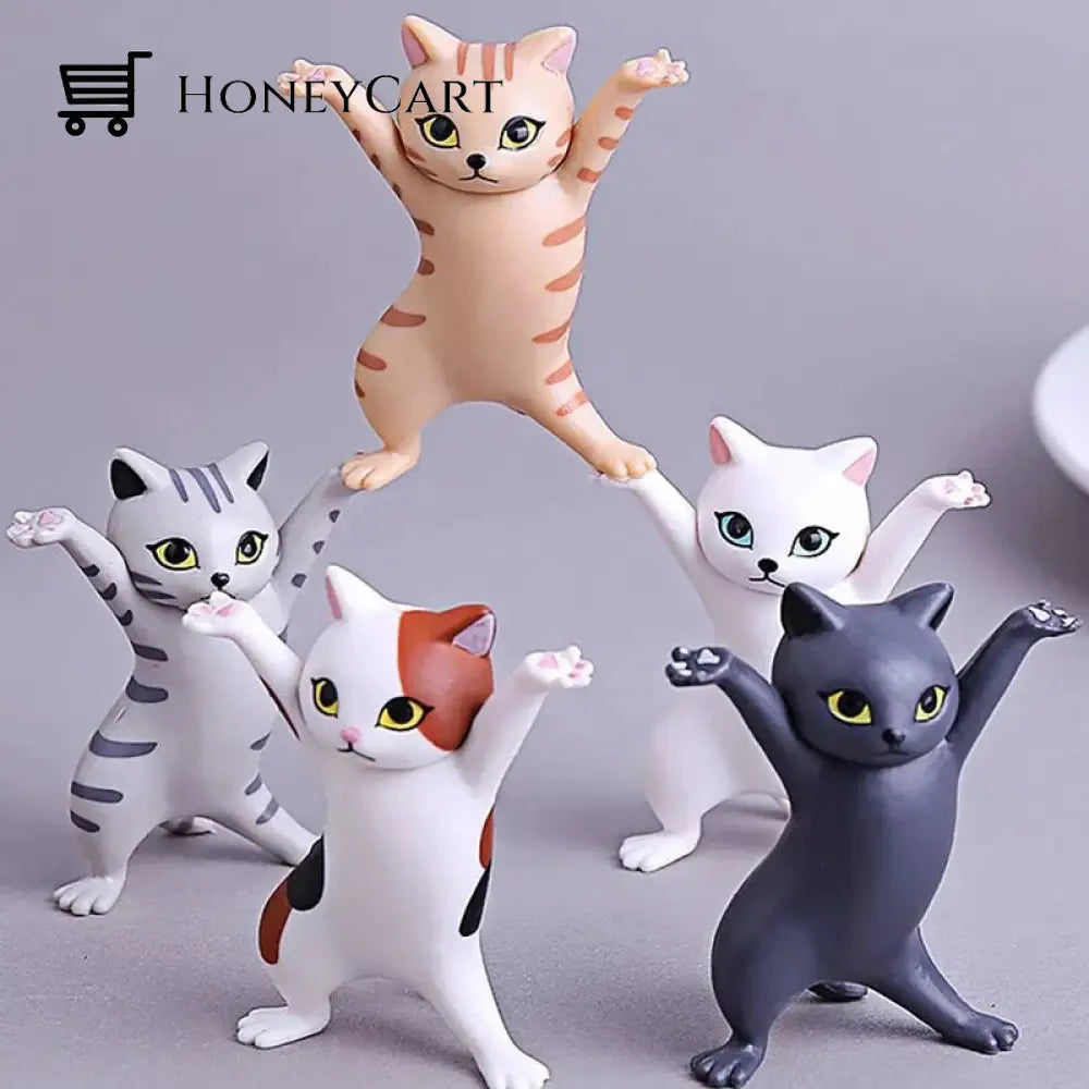 (5Pcs) Cute Dance Cat Multifunction Holders