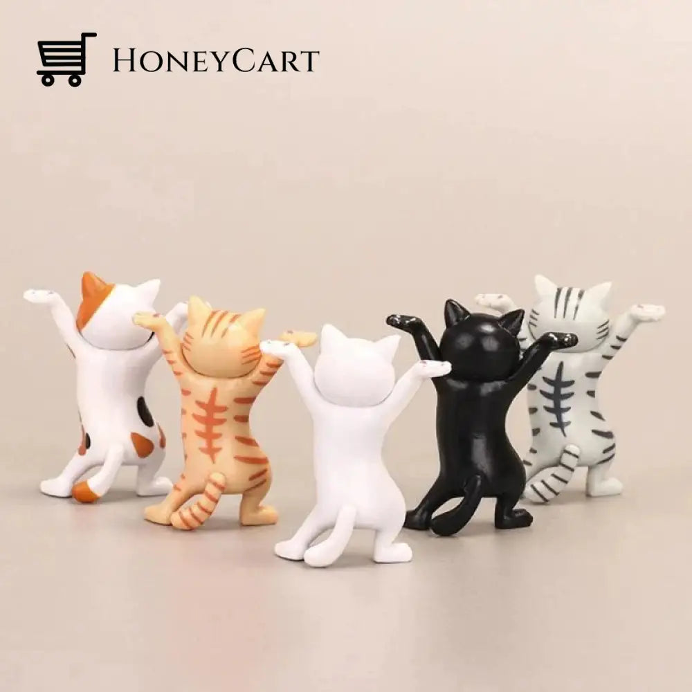 (5Pcs) Cute Dance Cat Multifunction Holders