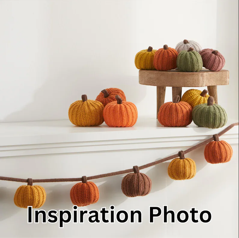 🍁 Knit Pumpkins Set of 3