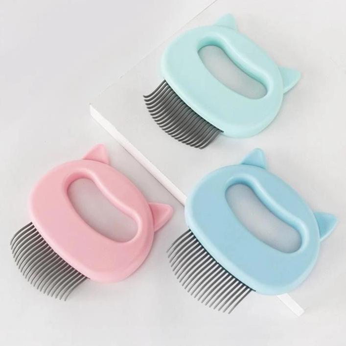 Massage & Grooming Pleasure for Cat - Hair Removal Massaging Shell Comb