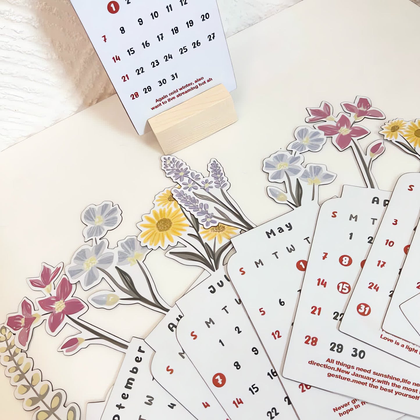 2025 Bloomy Flowers Desk Calendar📅