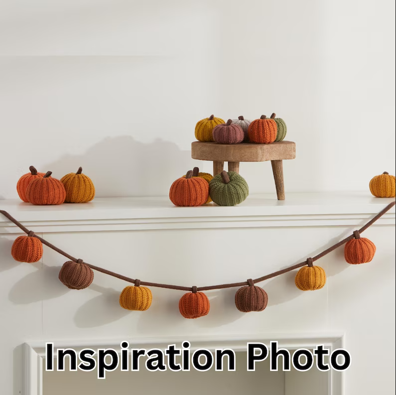 🍁 Knit Pumpkins Set of 3