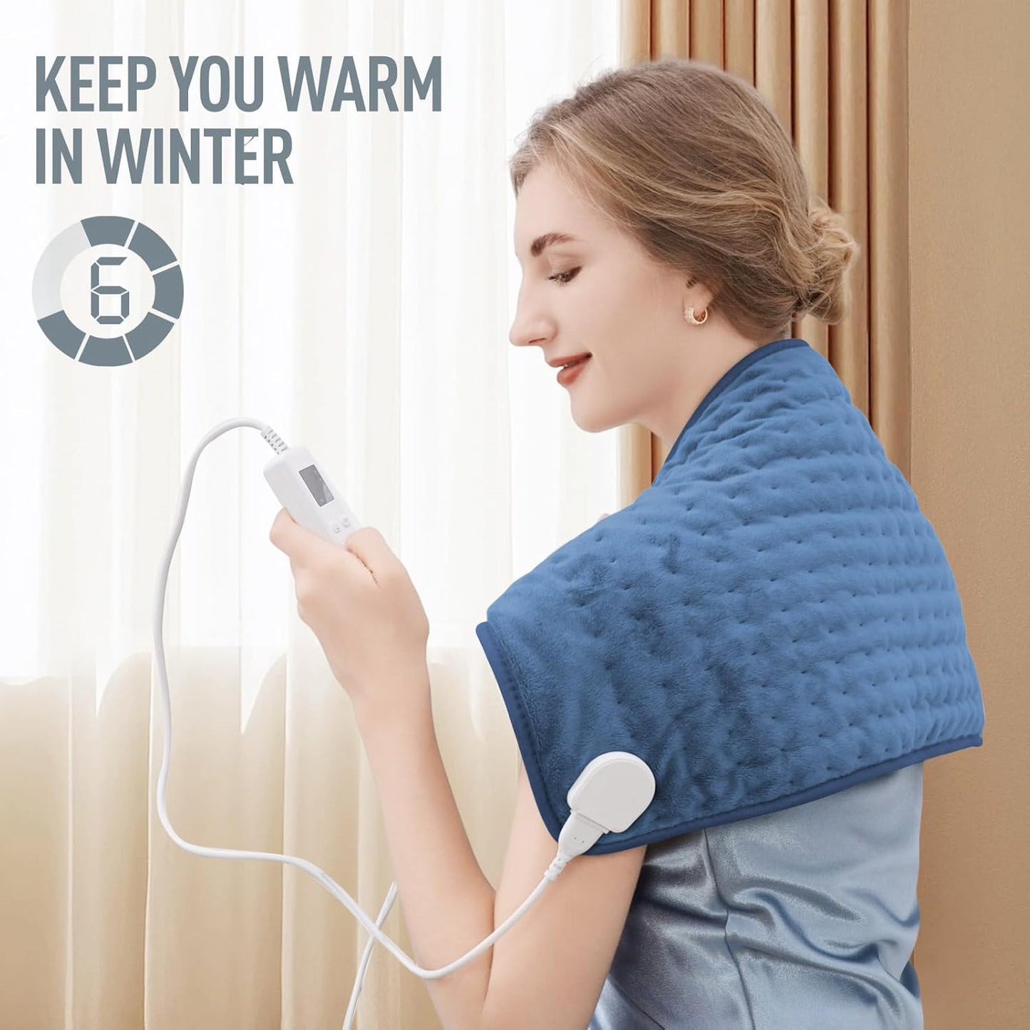Massaging Heating Pad For Back Pain & Cramps