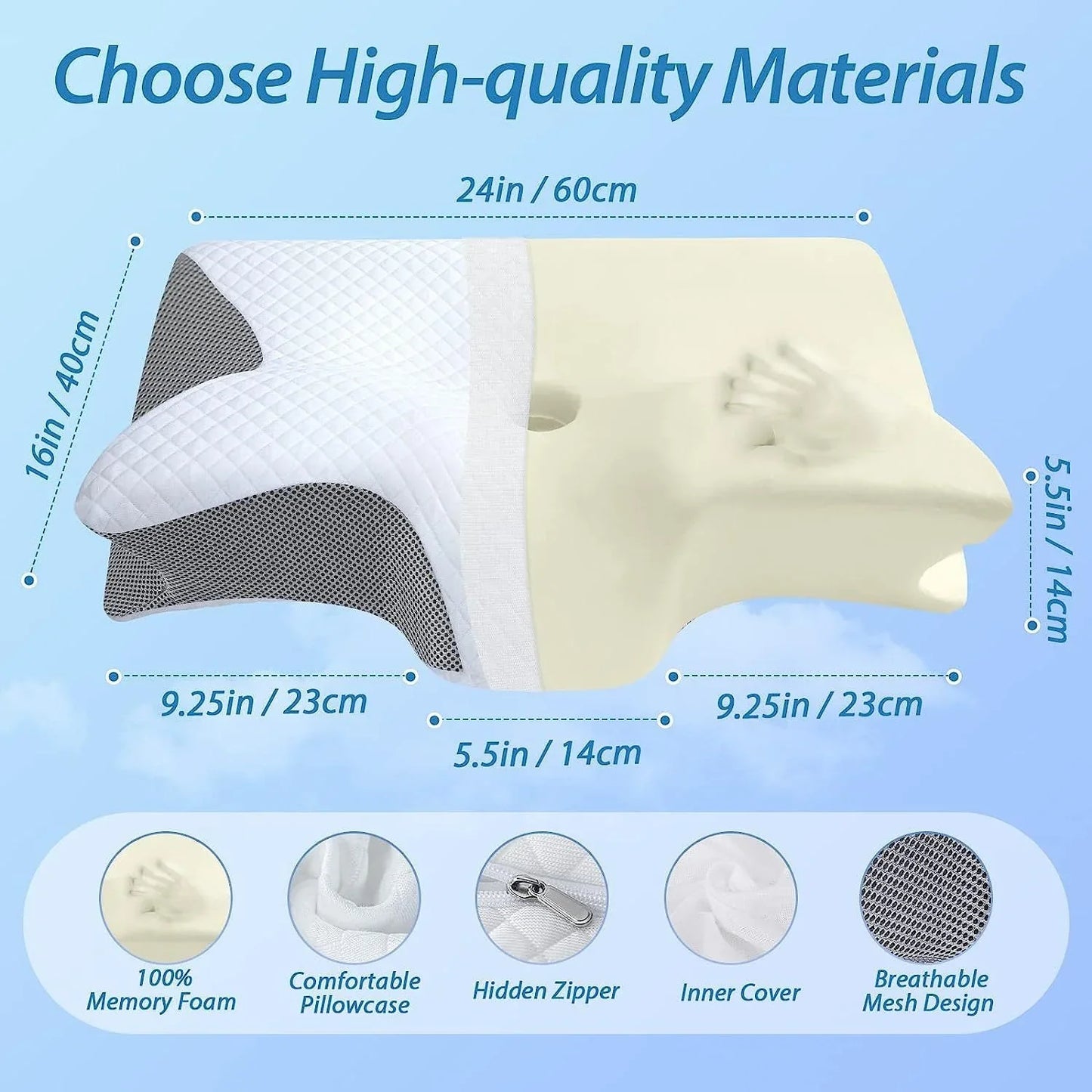 Contour Neck Pain Back Pain Relief Pillow