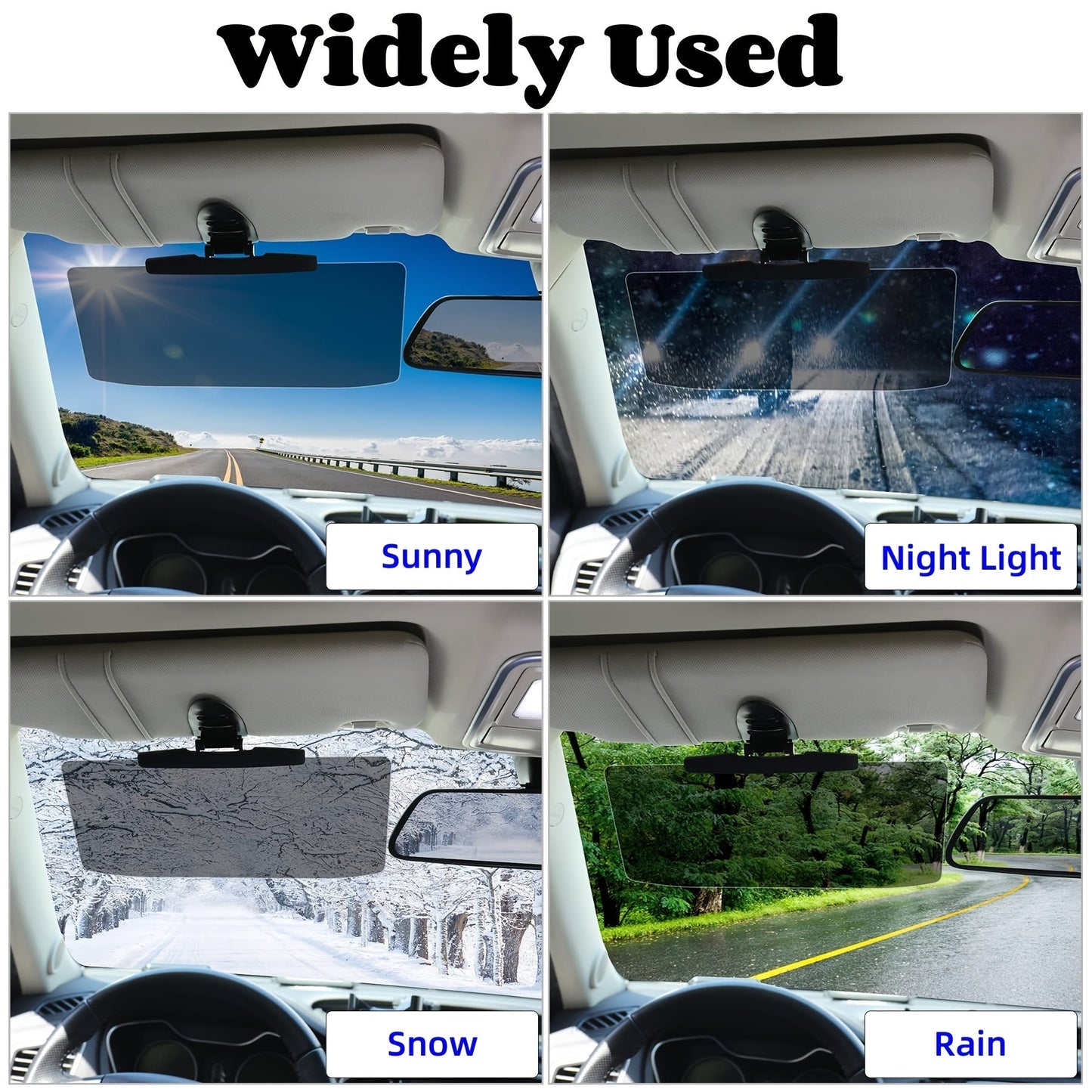 Sun Visor For Car, Universal Anti-Glare Polarized Car Visor Extension Sun Blocker, Protects From Stray Light, Snow Blindness And UV Rays