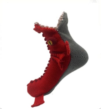 3D knitted Crocodile Socks | Shark Socks | Elephant Socks |