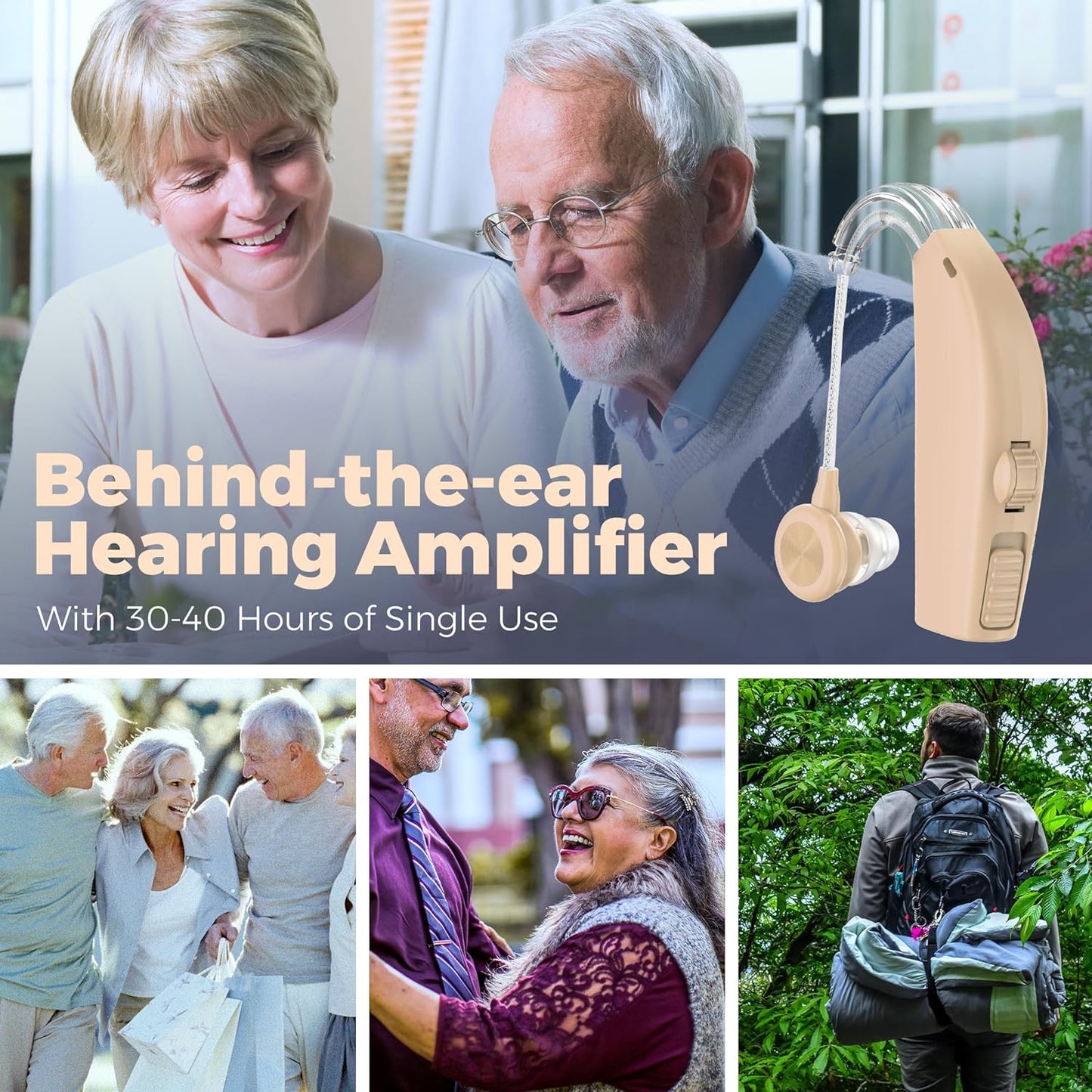 1Pair-BTE Rechargeable Hearing Aids