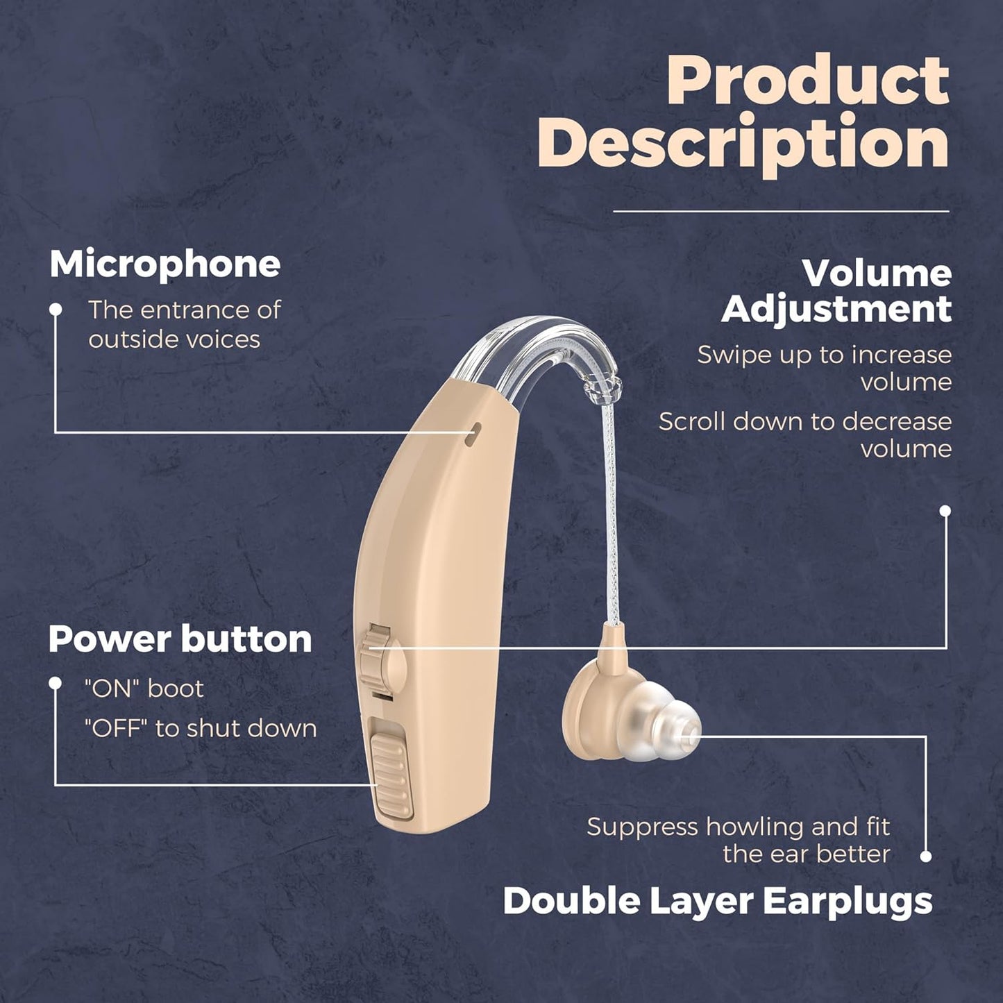 1Pair-BTE Rechargeable Hearing Aids