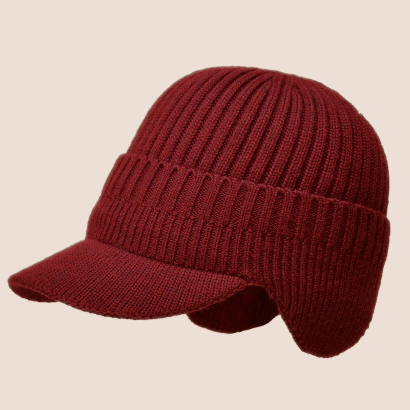 Outdoor Riding Elastic Warm Ear Protection Knitted Hat for Men