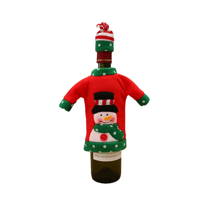 Santa Claus Wine Bottle Decoration For Christmas