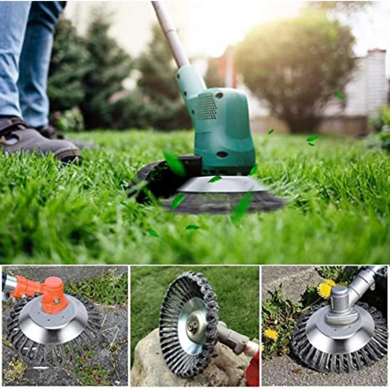 Weed Eater Head: Steel Wire Brush Cutter for Lawn Mower