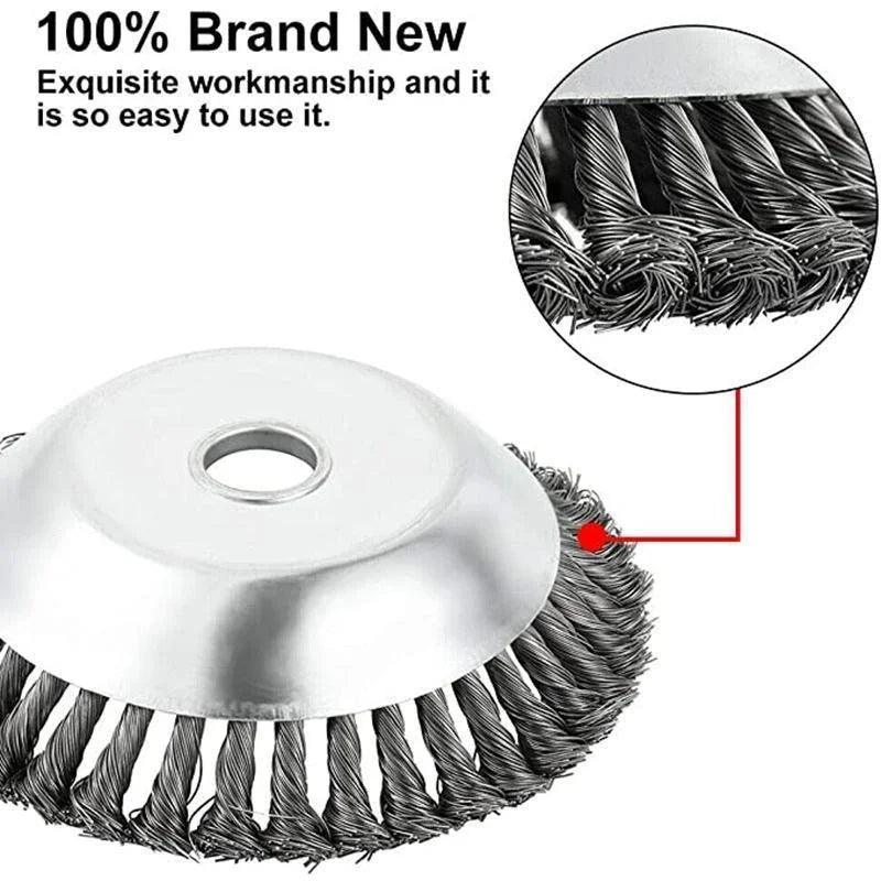 Weed Eater Head: Steel Wire Brush Cutter for Lawn Mower
