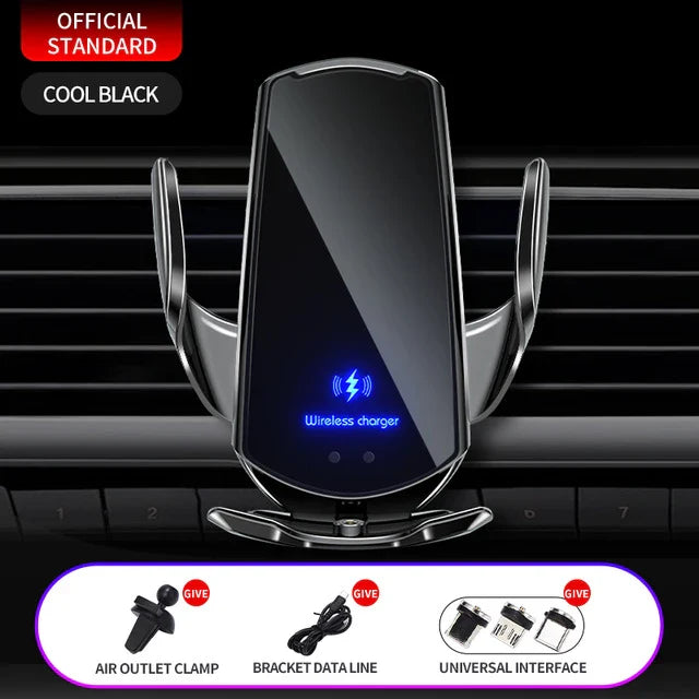Automatic 30W Car Wireless Charger for iPhone 15 14 13 12 11 Samsung S23 S22 S21 Magnetic USB Infrared Sensor Phone Holder Mount