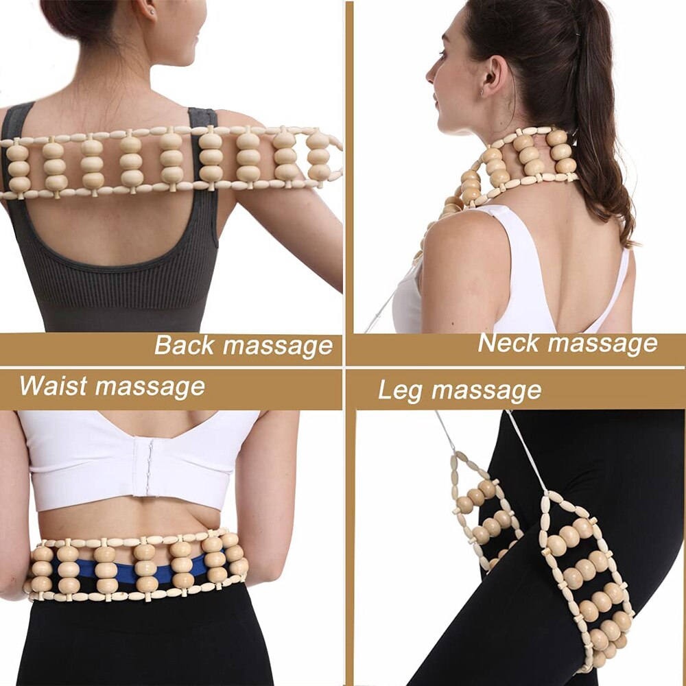 Handheld Wooden Massage Roller