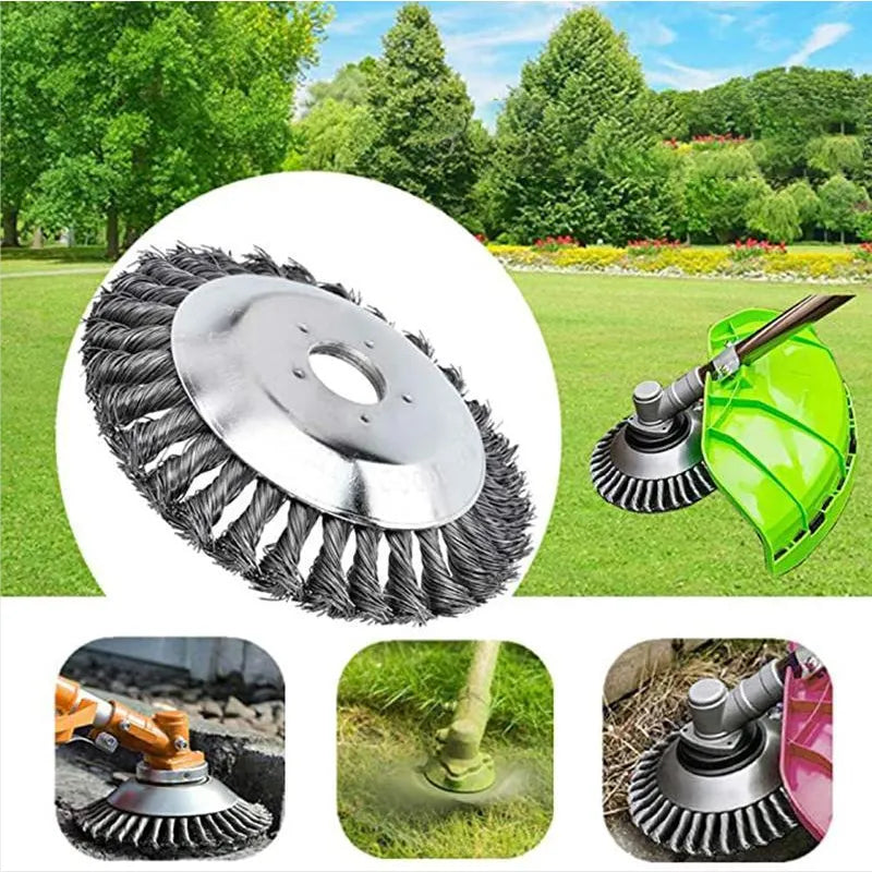 Weed Eater Head: Steel Wire Brush Cutter for Lawn Mower