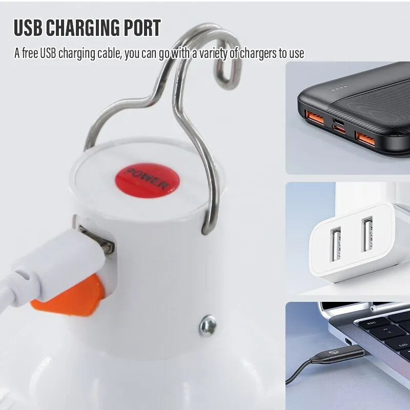 Camping Lamps USB Rechargeable LED Lamp Bulbs - Illuminate Your Adventures with Portable Lighting