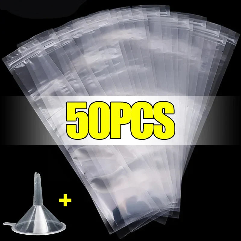 100-1pcs Ice Pop Mold Bags Transparent Freeze Food Bag Disposable Ice Popsicle Mold Bags DIY Juice Smoothie Bag Summer Supplies