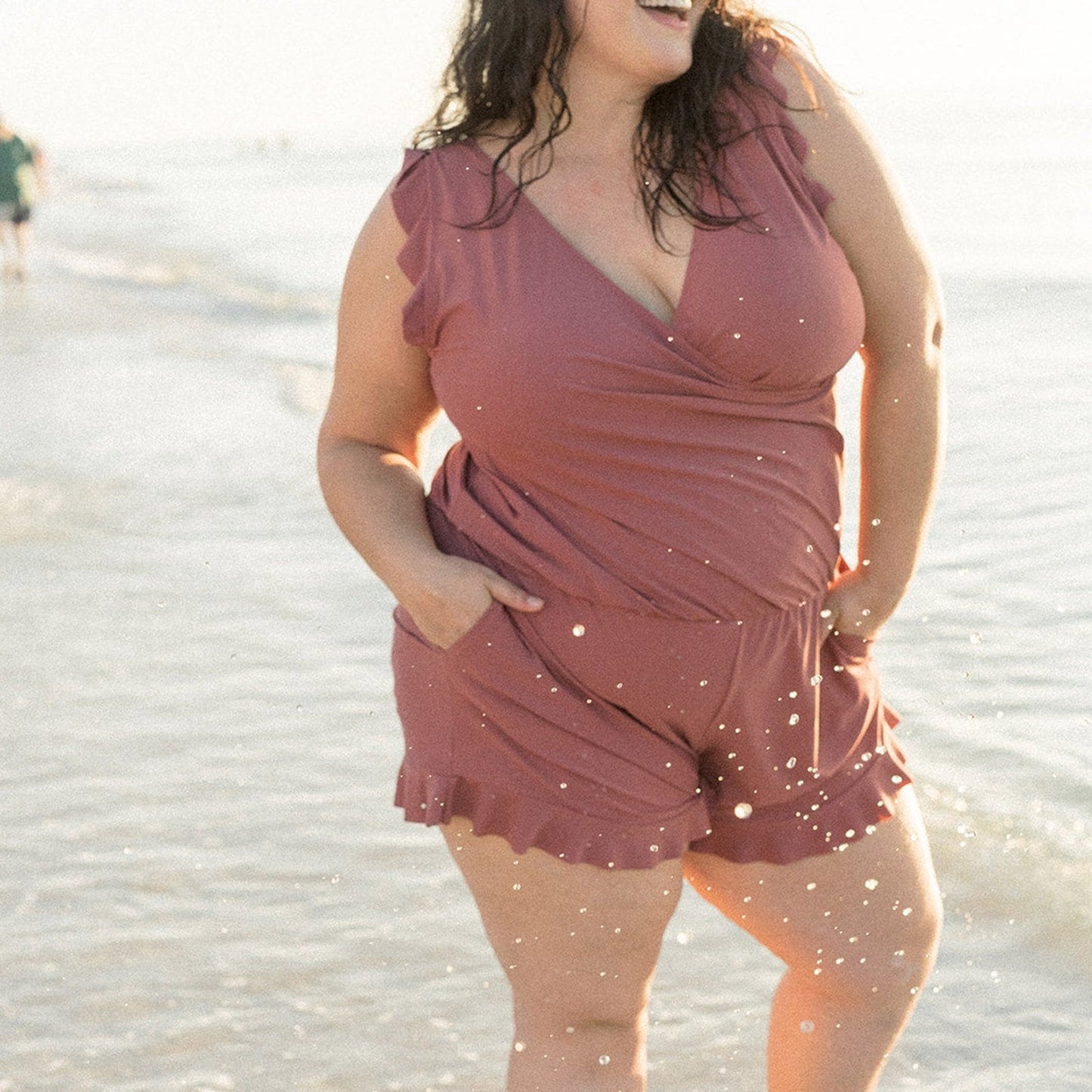 Swim Romper Built-in Bra Detachable Bra cup