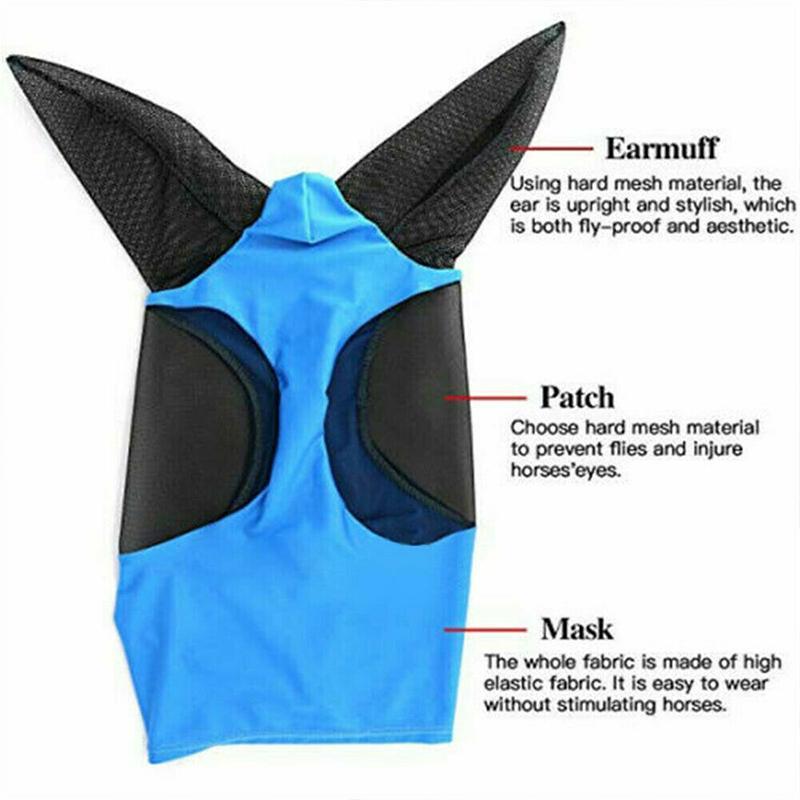 Anti-Fly Mesh Equine Mask for Horse