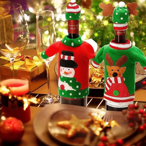 Santa Claus Wine Bottle Decoration For Christmas