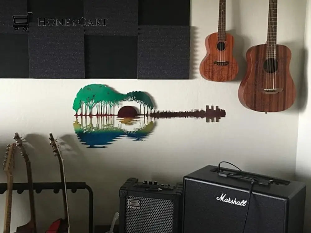 Abstract Guitar Metal Wall Art