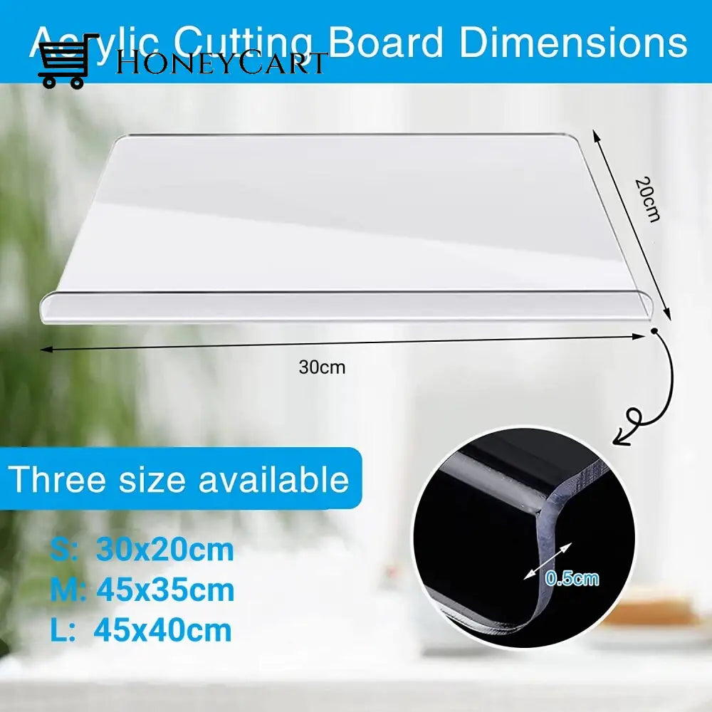 Acrylic Anti-Slip Transparent Cutting Board