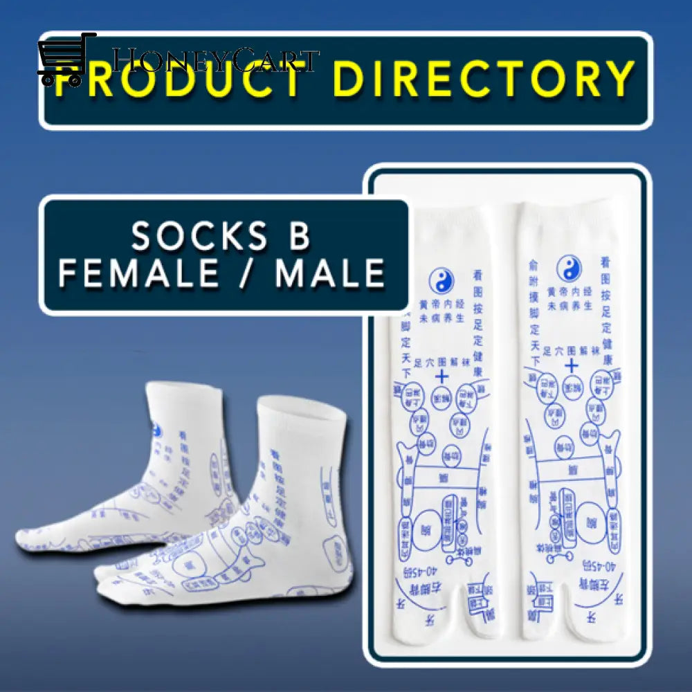 Acupressure Reflexology Socks Socks B (Female) Health Care