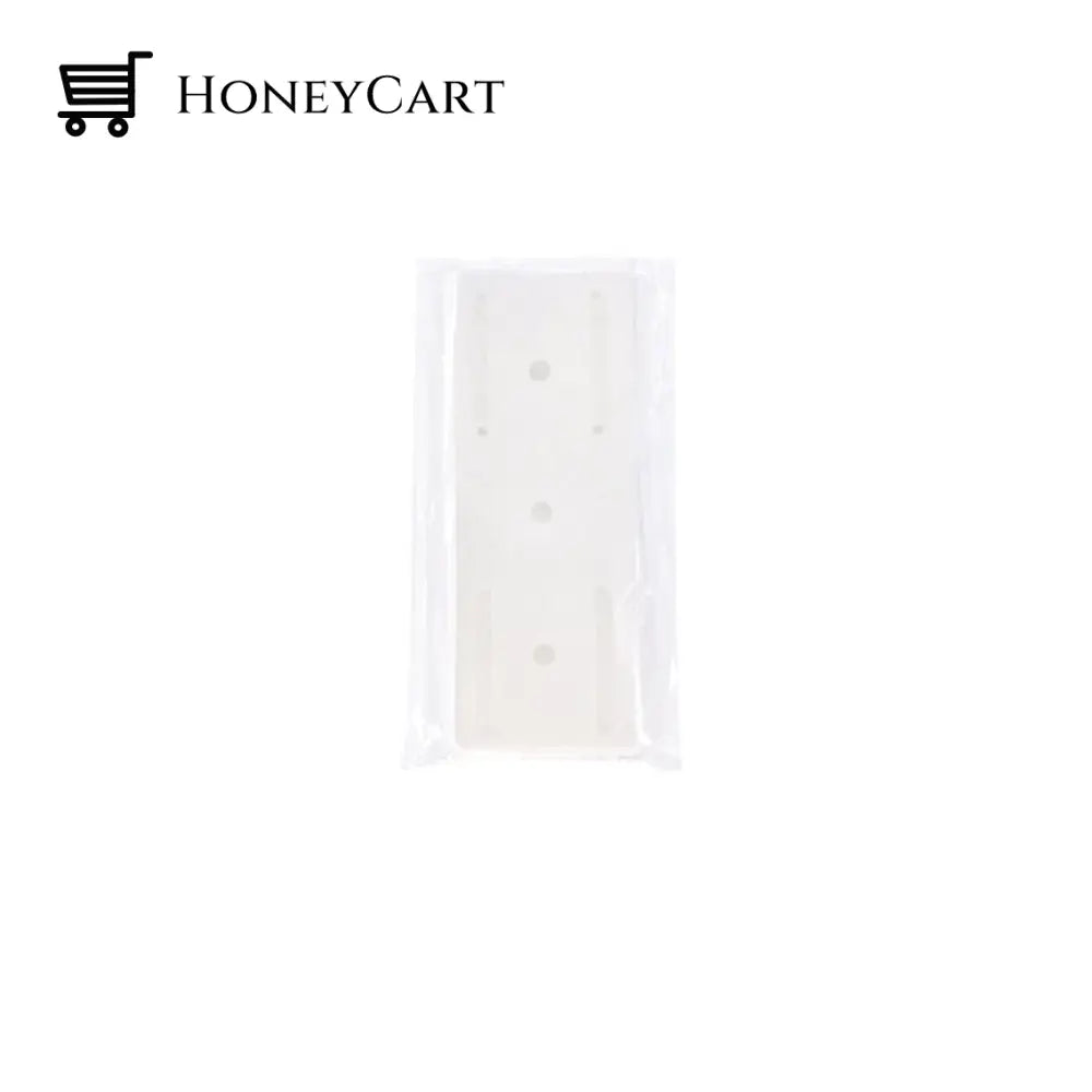 Adhesive Punch-Free Socket Holder White / 1 Pc